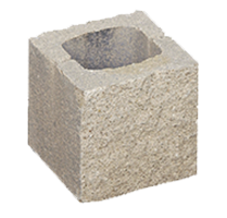 Corner Half Split Block, 2 Flat Tops